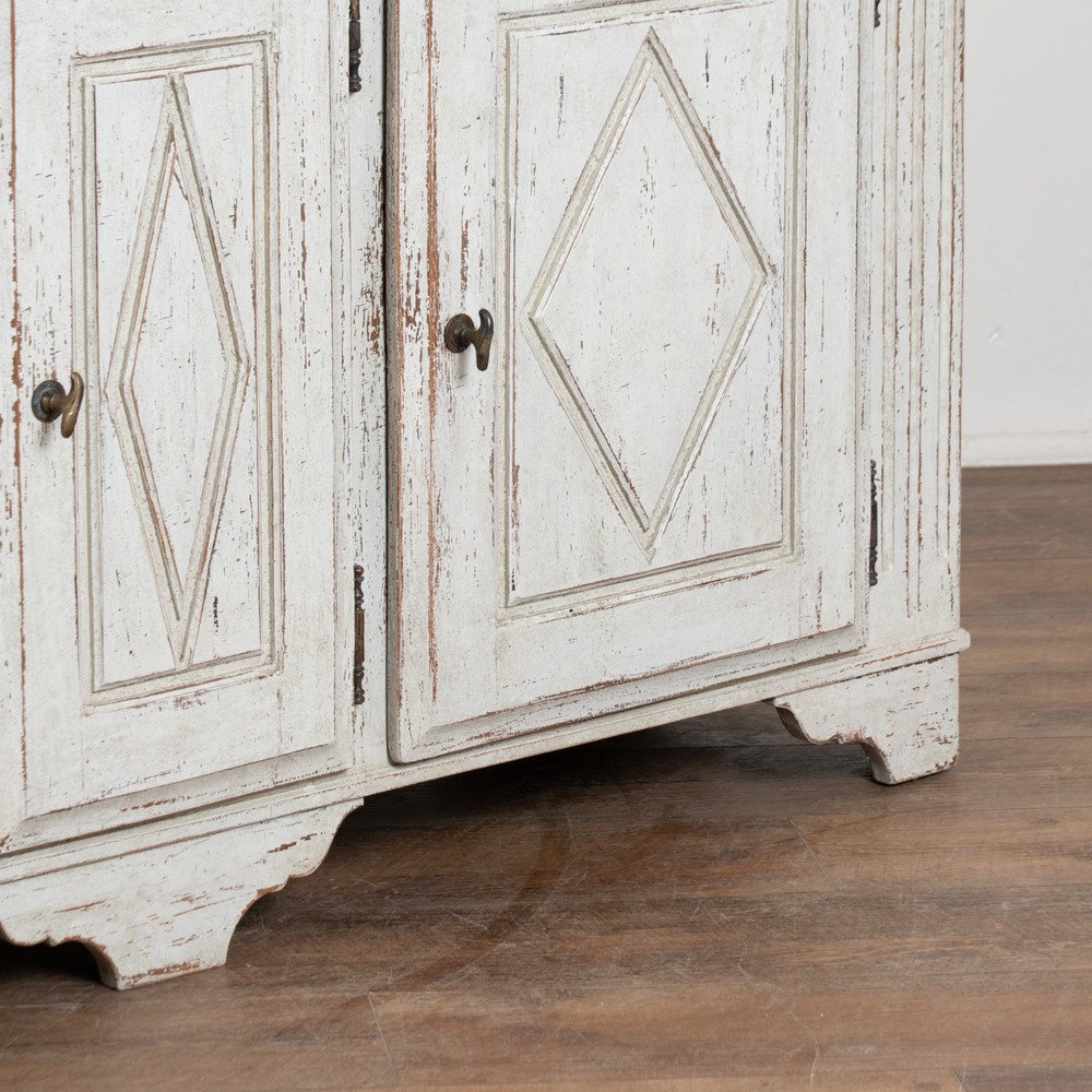 20th Century Swedish White Painted Oak Sideboard Buffet