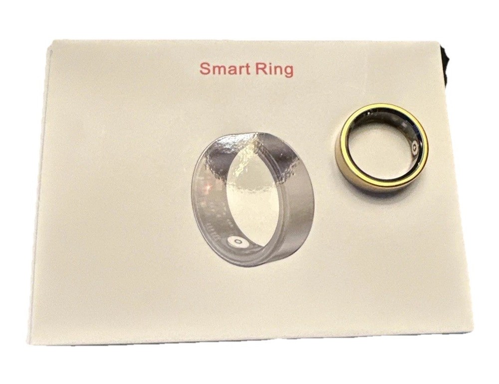 JRing Smart Ring - Health Tracker / Bluethooth Size 8 Gold