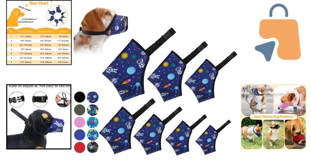 Comfortable Silicone Dog Muzzle for Long Snouts - Prevents Biting and Barking