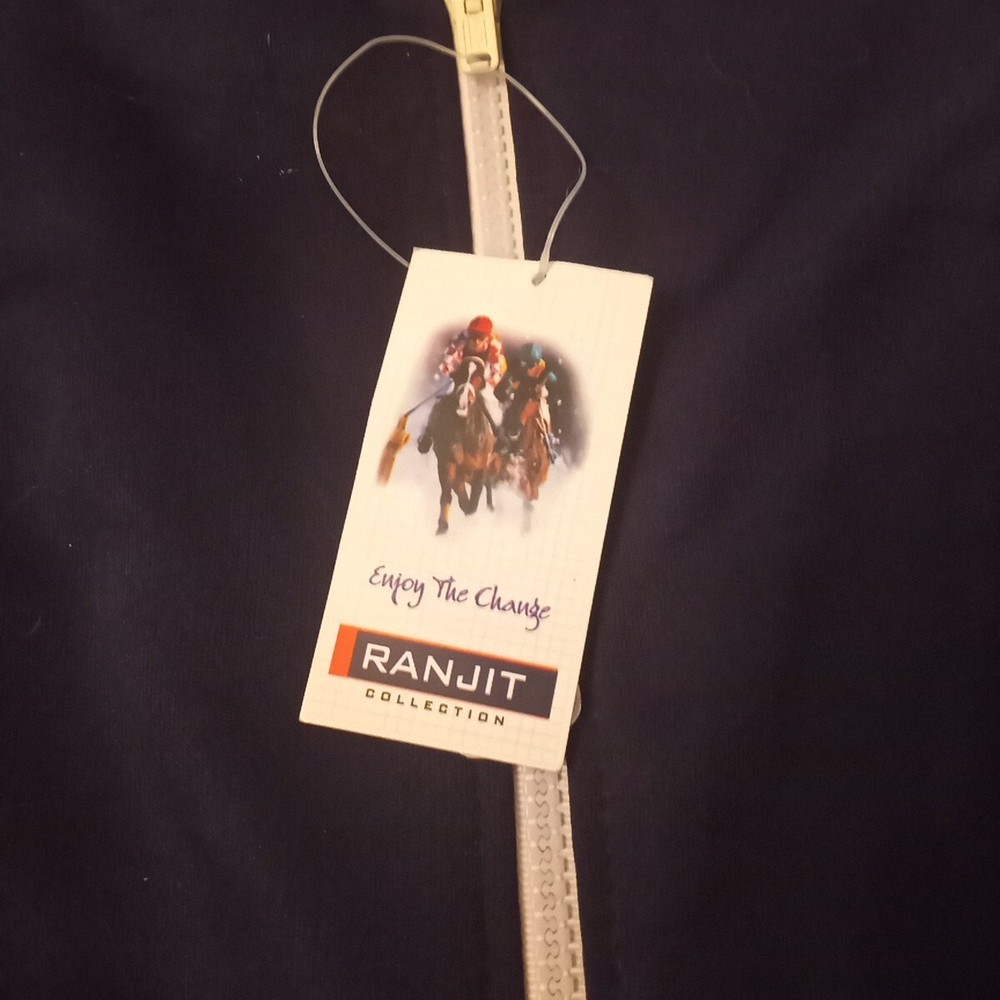 New Ranjit Zip Size 34 Tracksuit Jacket Blue