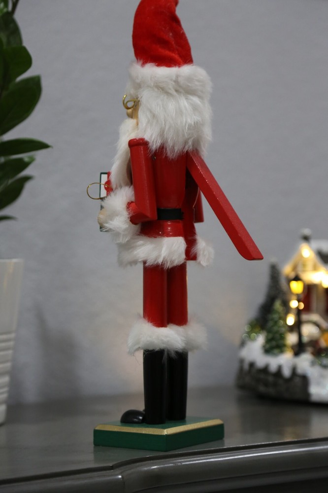 14 inches Handmade Christmas Nutcracker Decoration Santa Countdown