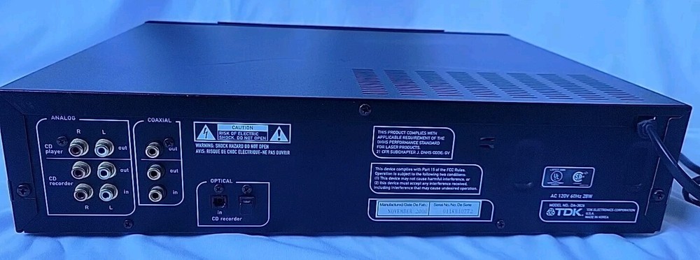 TDK DA-3826 4X Digital Audio CD Recorder