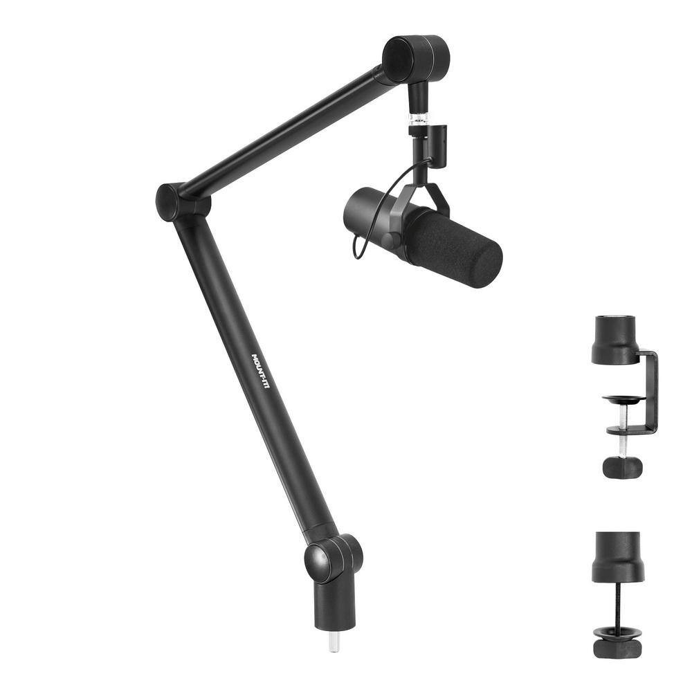 37.4 In. Black Adjustable Microphone Boom Arm