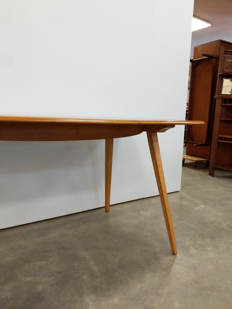 Vintage Ercol Mid Century Modern Plank Dining Table