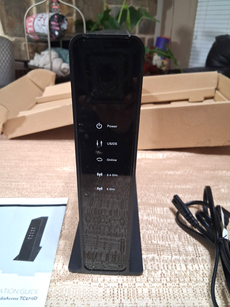 New MediaAccess Technicolor TC8715D Cable Modem Wireless Gateway modem + router