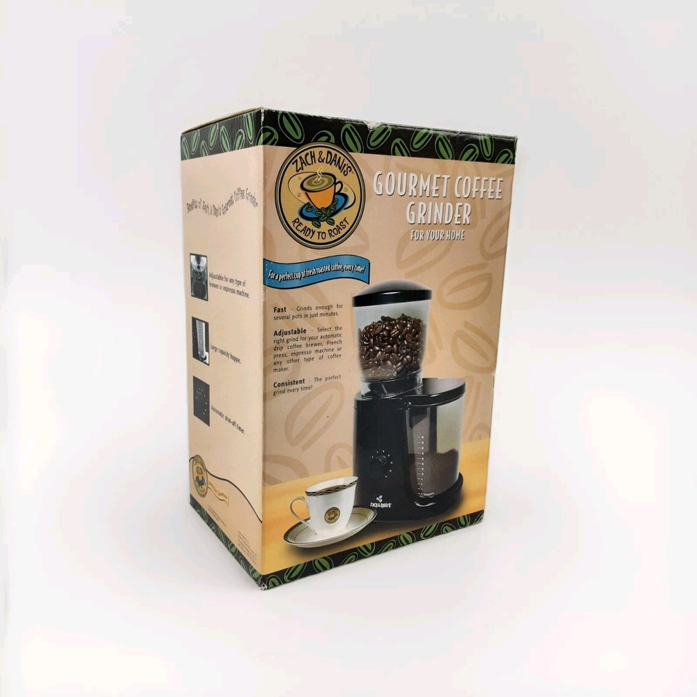 Zack & Dani's Gourmet Coffee Grinder Adjustable Settings New