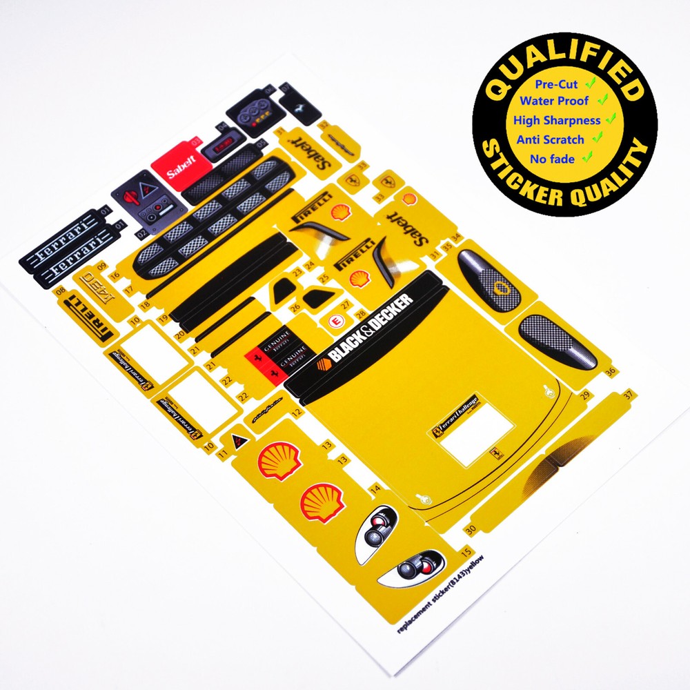 Replacement sticker for set 8143 Precut sticker (Yellow)