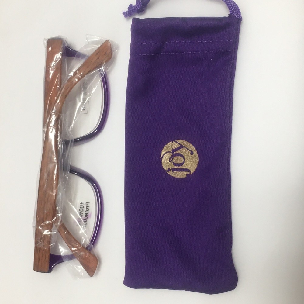 Joy Mangano Purple Reader Glasses Spring Temple Lens +3.50 - 9C