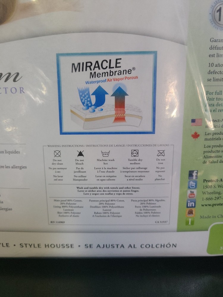 PROTECT-A-BED~ Premium Waterproof Mattress Protector-TWIN