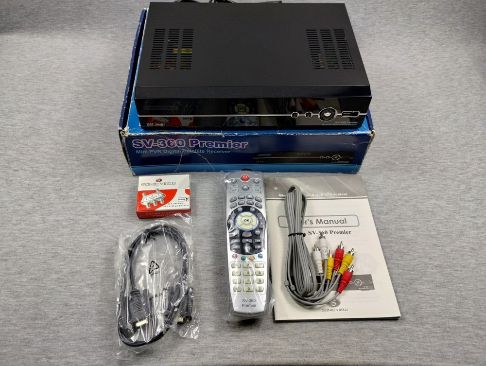 Sonicview SV-360 Premier FTA Satellite receiver Open Box