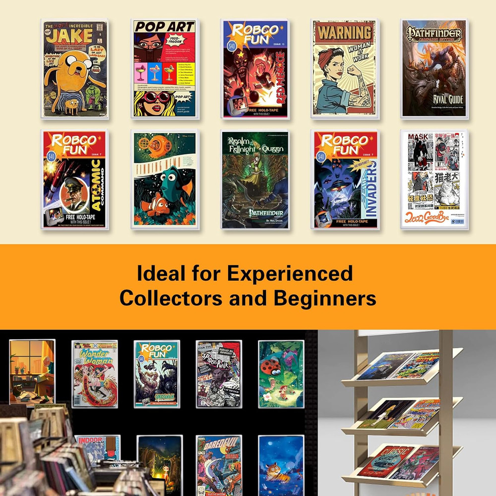 10Ct Current Comic Book Toploaders - Modern Comic Book Top Loaders, Crystal C...