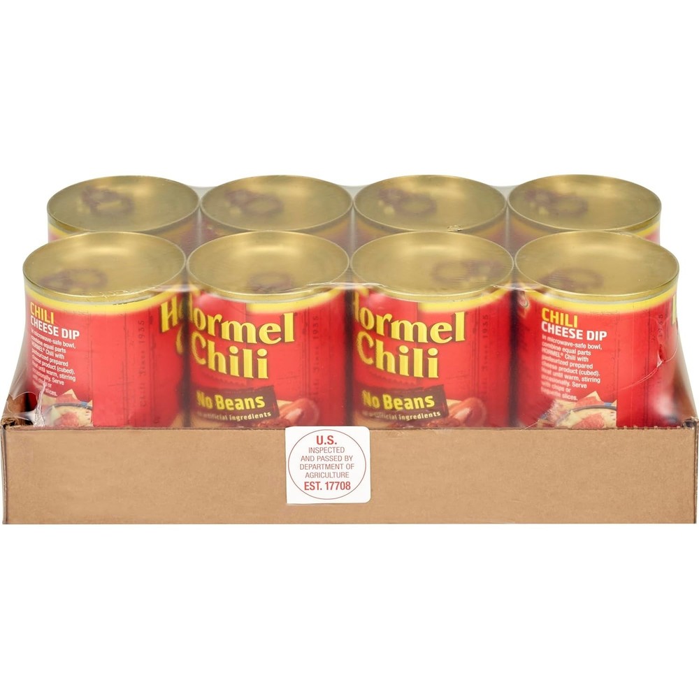 Convenient 8 Pack Hormel Chili No Beans 15 Oz - Easy-Pull Can for Quick Meals