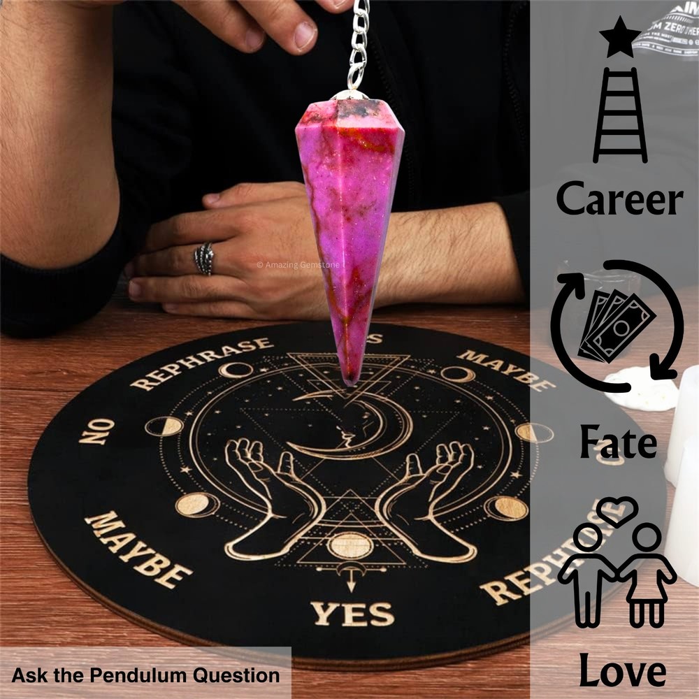 Cobalt Calcite Dowsing Crystal Pendulum