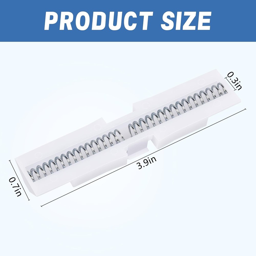 2 Pcs Bi-Fold Door Slide Guide,ABS Bifold Spring Rail,White 2