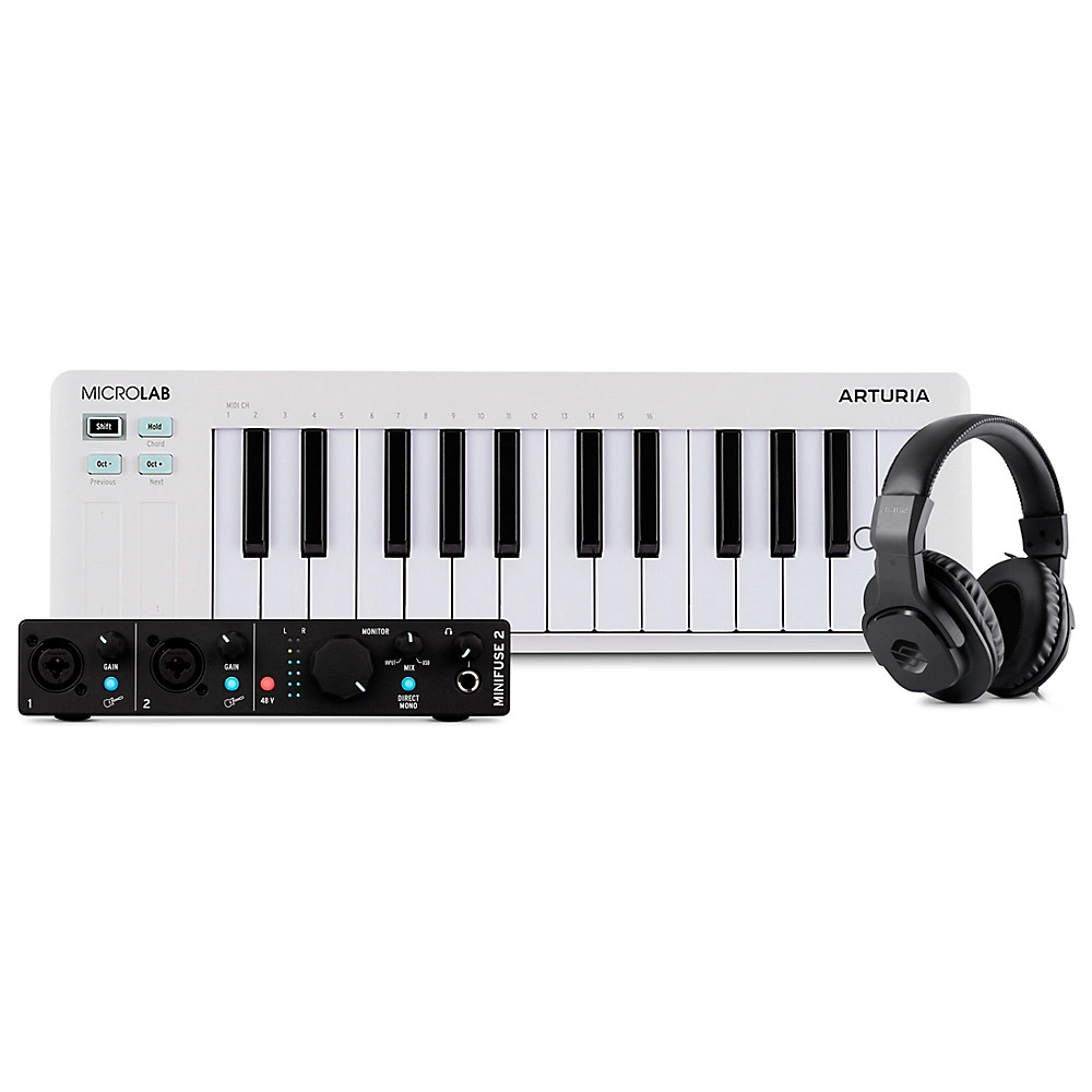 Arturia MicroLab mk3 25-key Keyboard Controller w/Minifuse Interface/HP White