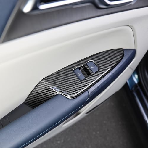 Window Switch Panel Cover Interior Side Door Lock Lift Control Button Carbon