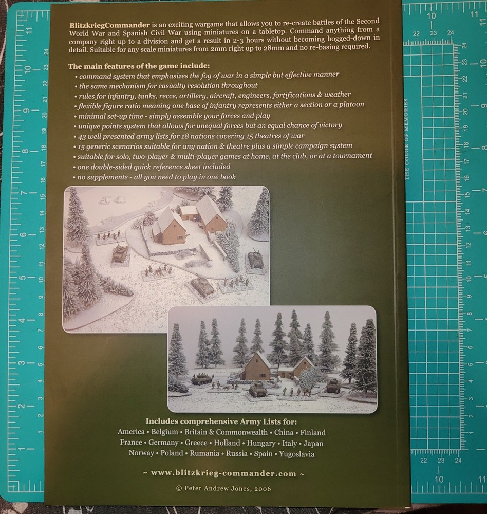 BLITZKRIEG COMMANDER FAST PLAY WARGAME RULES 1936-45