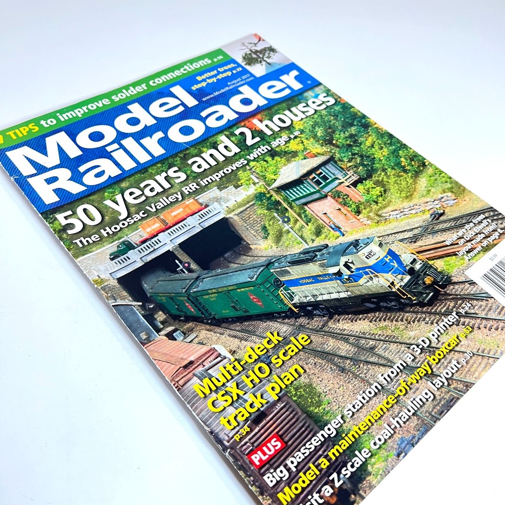 Model Railroader AUG 2017 Hoosac Valley RR Multi Deck HO Track Plan MOW Boxcar