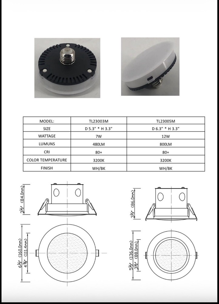 Replacement Bulbs TL23005B (6 bulbs per box)