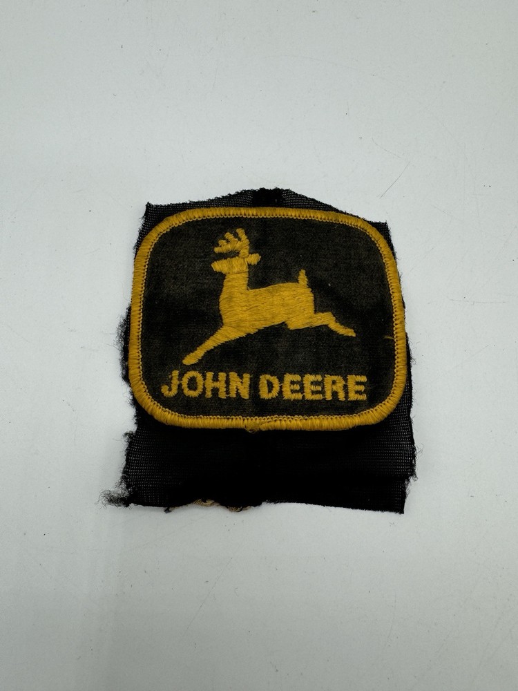 Vintage John Deere Patch Tractor Deer 3” Black Yellow