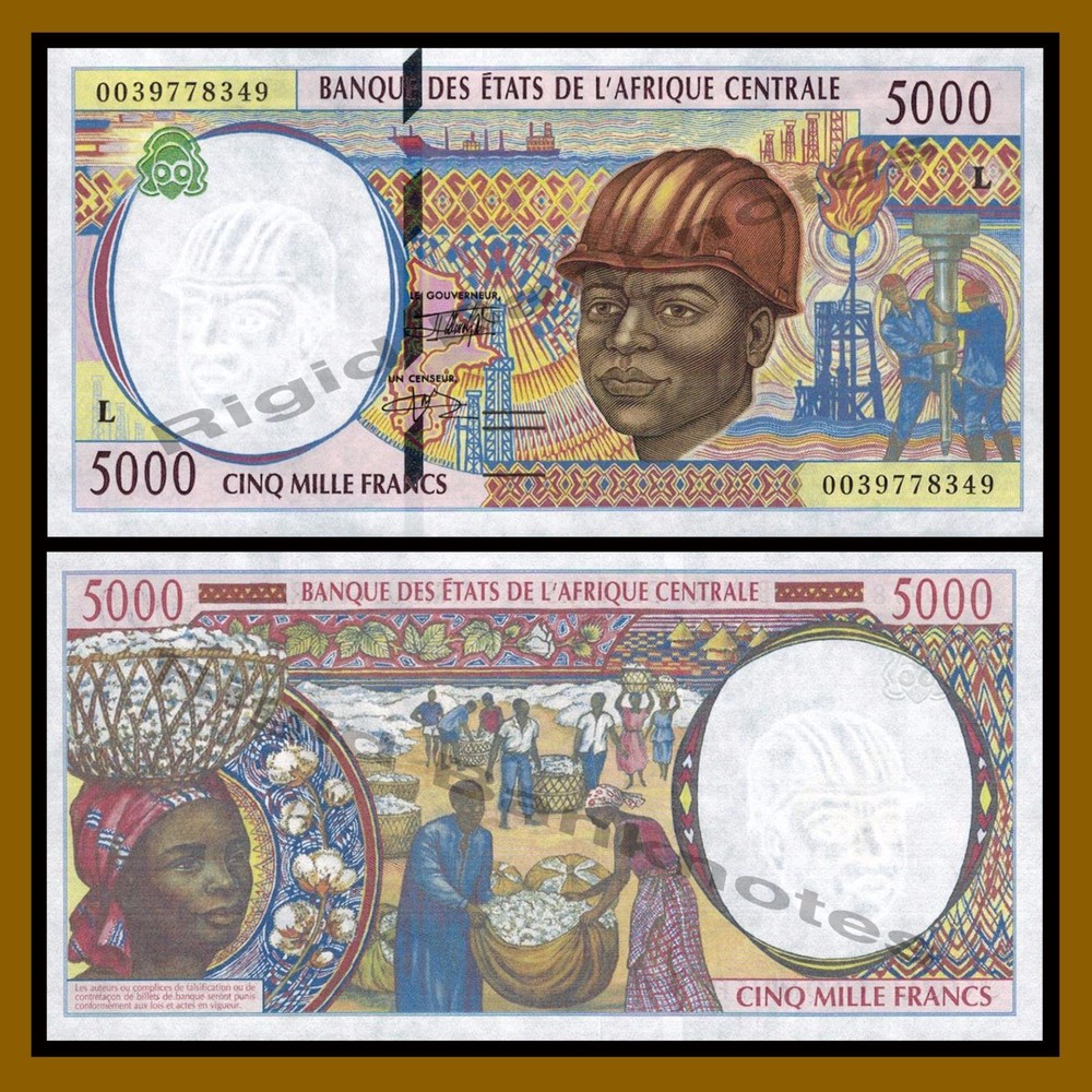 C.A.S Gabon 5000 Francs, 2000 P-404Lf Unc