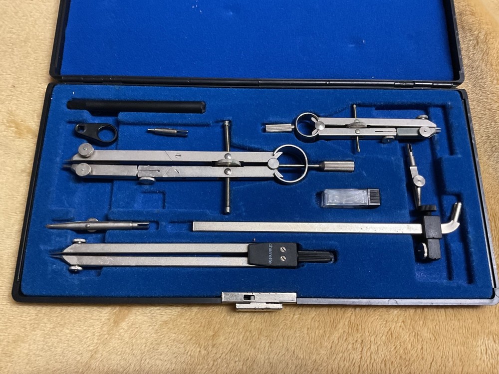 Drawing Set Charrette 481 Drafting/Architectural/Engineering Precision+hard case