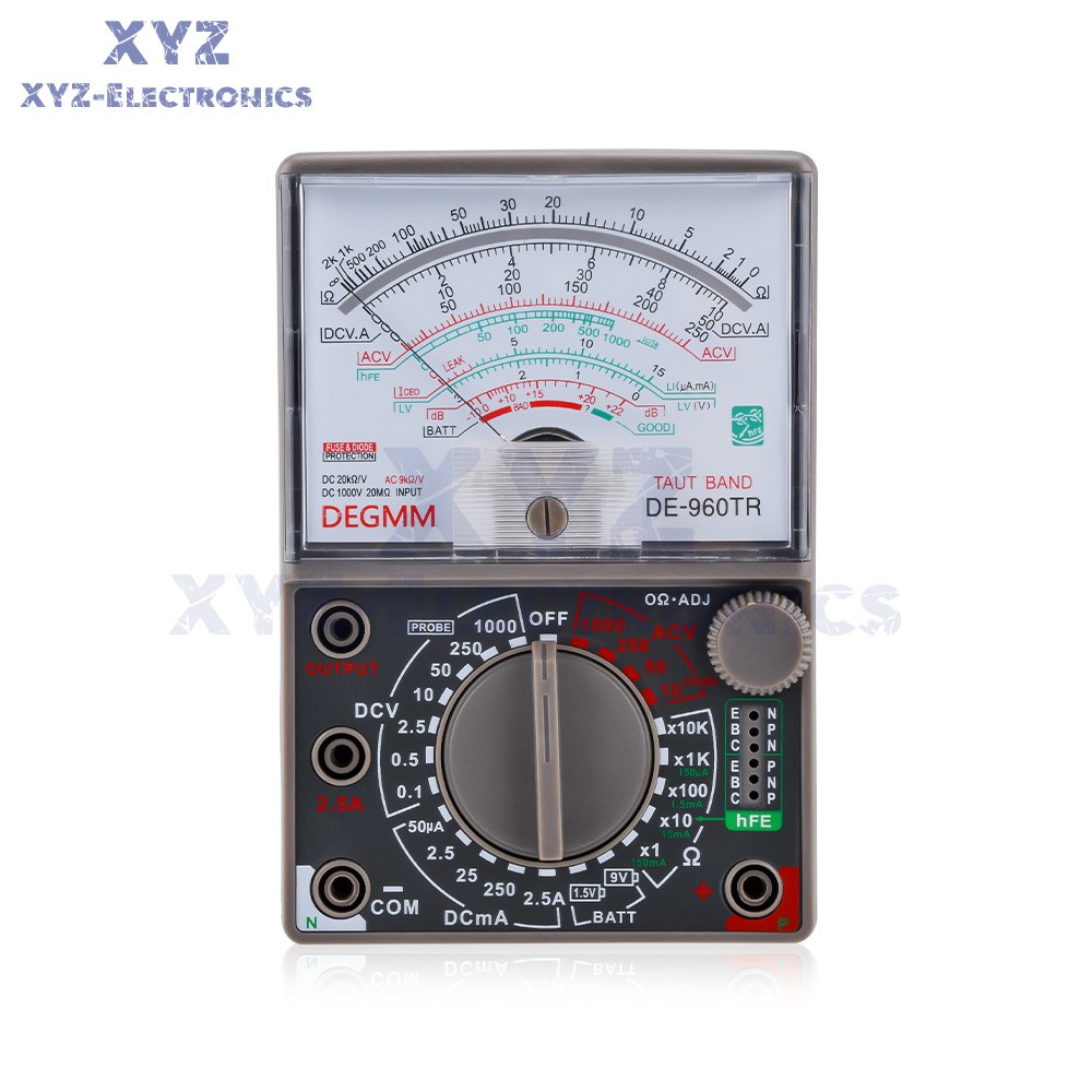DE-960TR Analog Meter Multimeter Multitester Resistance Current DC AC Tester