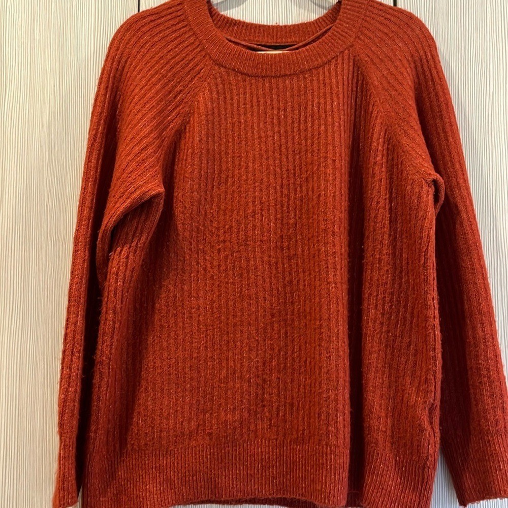 Stitch Fix Vero Moda | Leroya Crew Neck Pullover Sweater | Burnt Orange | Medium