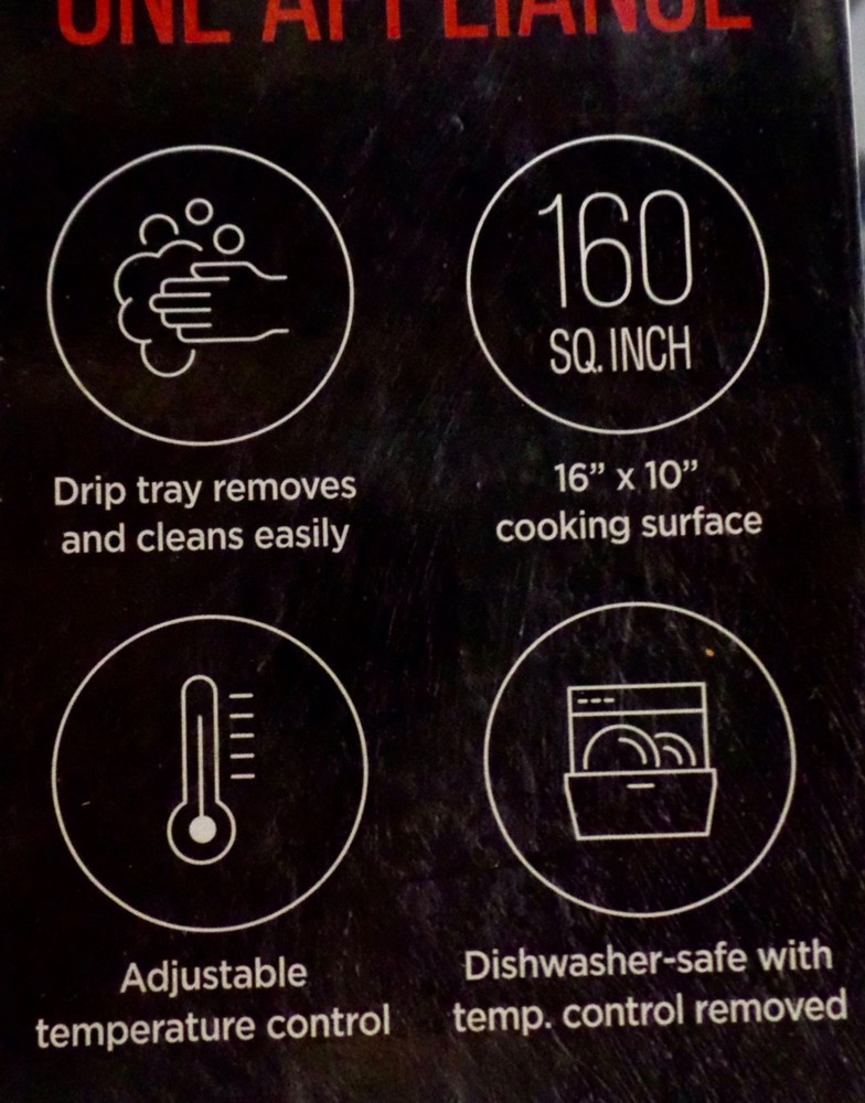 Chefman Electric Griddle w/ Removable Temperature Control, dish washer safe