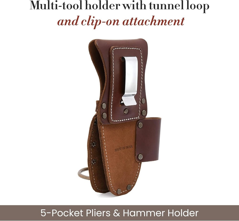 5-Pocket Carpenter's Tool Belt Organizer