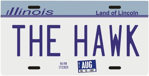 Andre Dawson Chicago Cubs MVP 1987 HAWK License plate