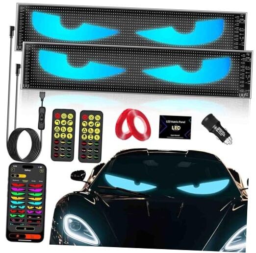 2PC 5800 Lux High-Brightness Devil Eyes LED Light Strips 23.6x4.73 Inch-2PCS