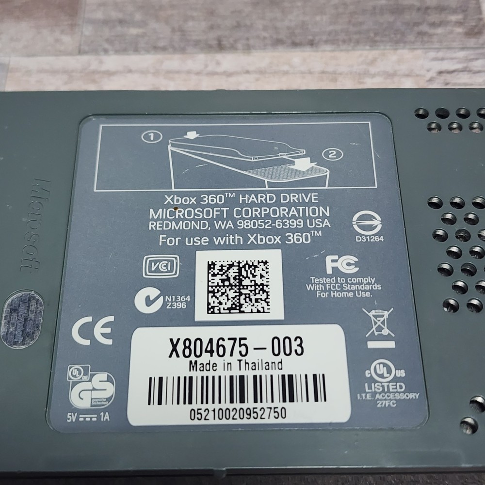 Microsoft OEM Xbox 360 External Hard Drive HDD X804675-003 Tested