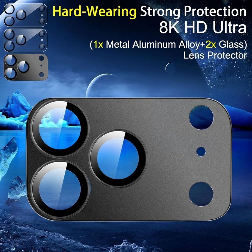 3 Pack Privacy Screen Protector & Camera Lens Protector for iPhone 17 Pro Max