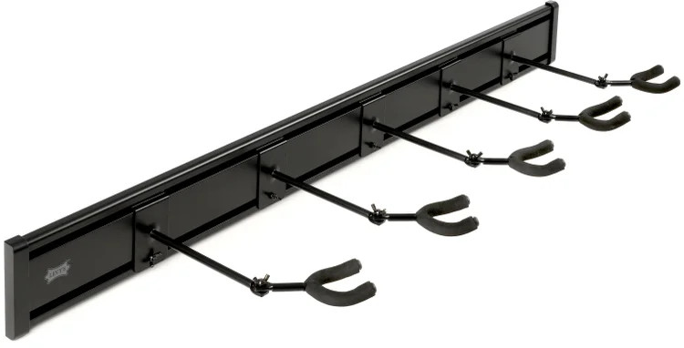 Levy's Slat Strip Hanger for 5 Guitars - Black