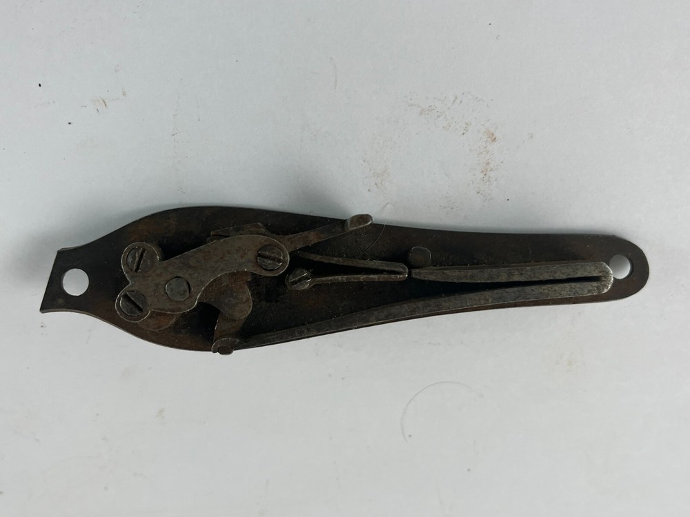 Vtg Side Lock Assembly Main Spring Action Percussion rifle Etched E James & CO