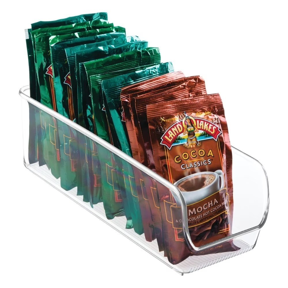 iDesignLinus Binz Clear Kitchen Storage Organizer Open Front Plastic withHandles