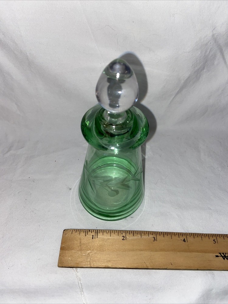 Vintage Green Perfume Jar Decanter
