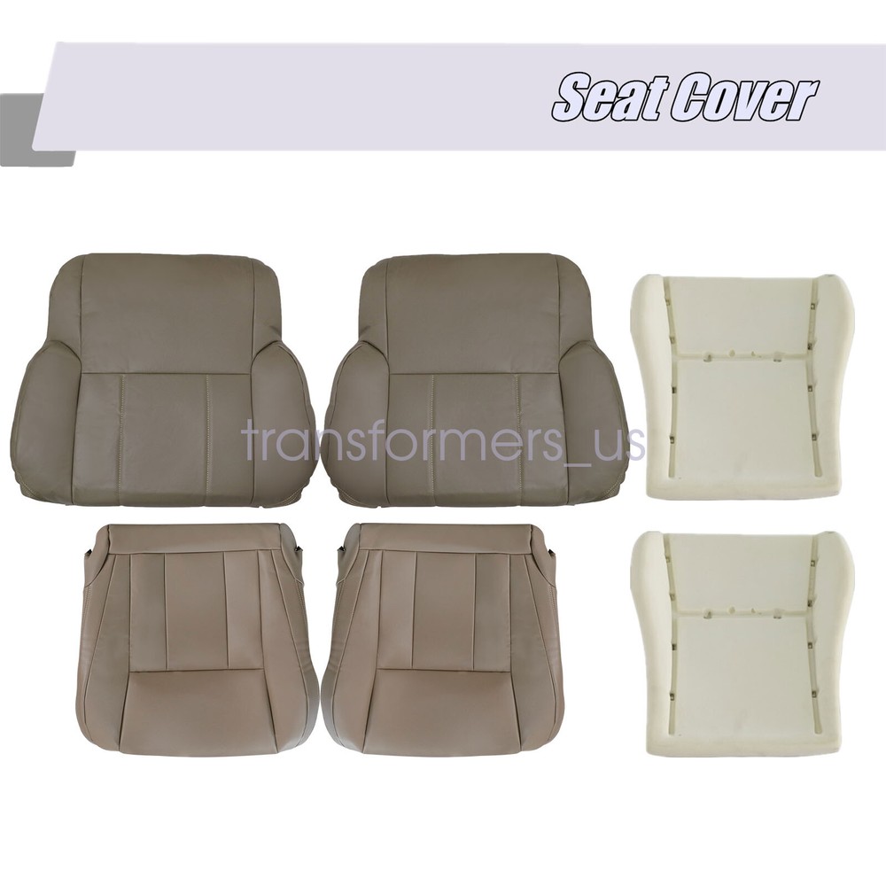 For 1996-2002 Toyota 4Runner Front Leather Seat Cover Oak Tan + Foam Cushion
