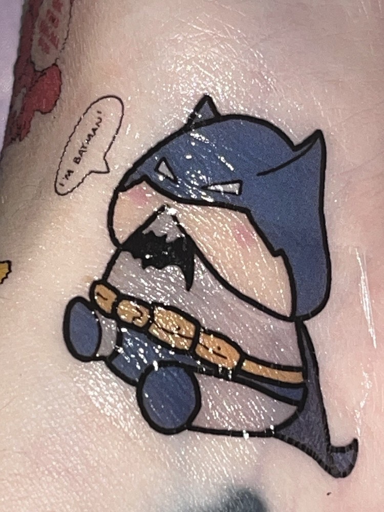 Chubby Batman D*ck DC - Small - Temporary Tattoo.