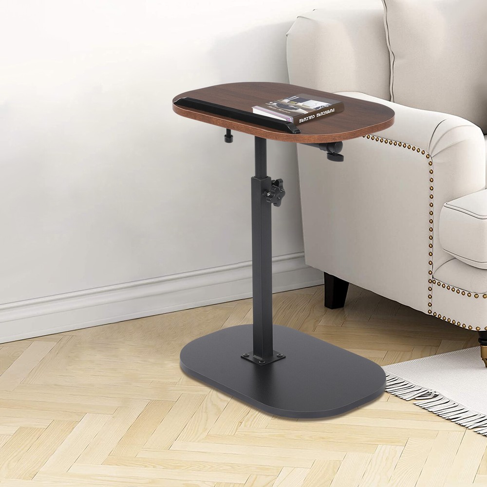 C-shaped Side Table Small Freestanding Coffee Table Height Adjustable Side Table