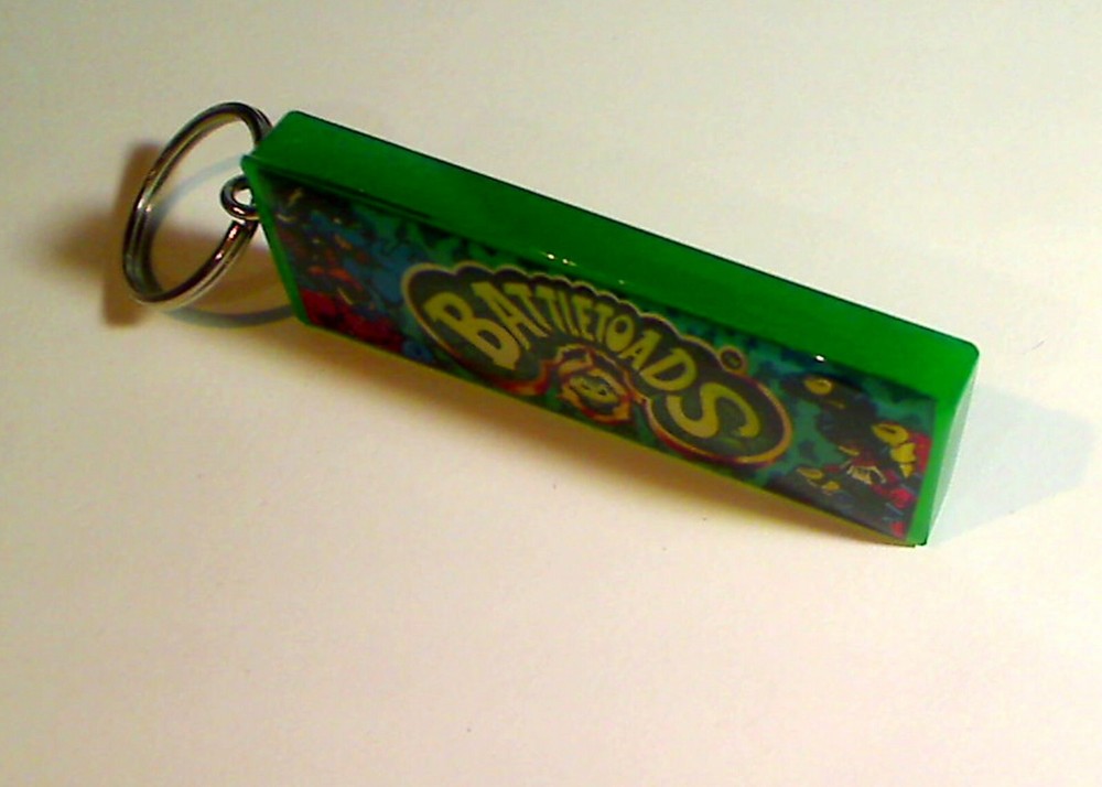 Battletoads Arcade Marquee Coin Door accessory Keychain