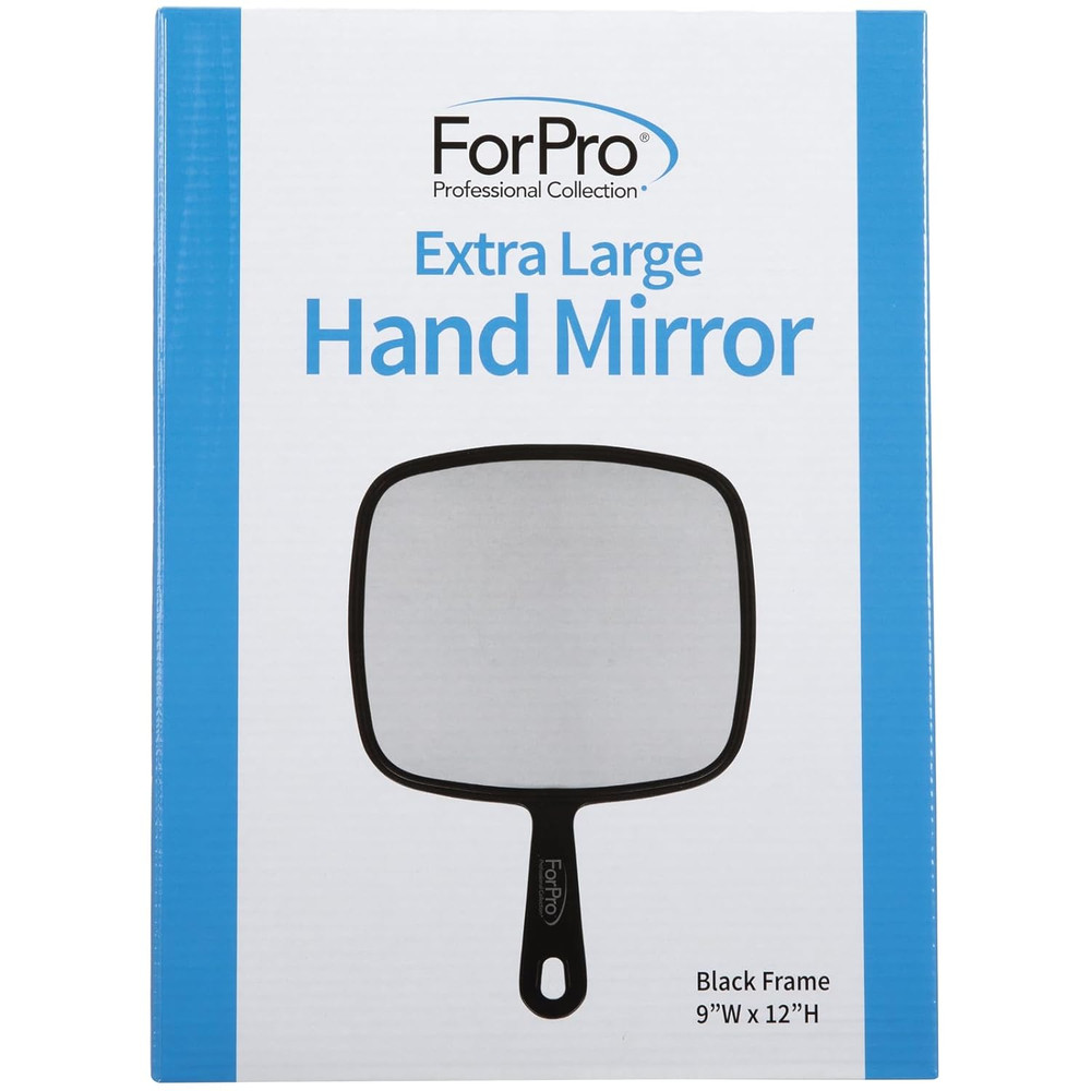 Extra Large Hand Mirror with Handle, 9" W X 12" L, Multi-Purpose Handheld Mirror