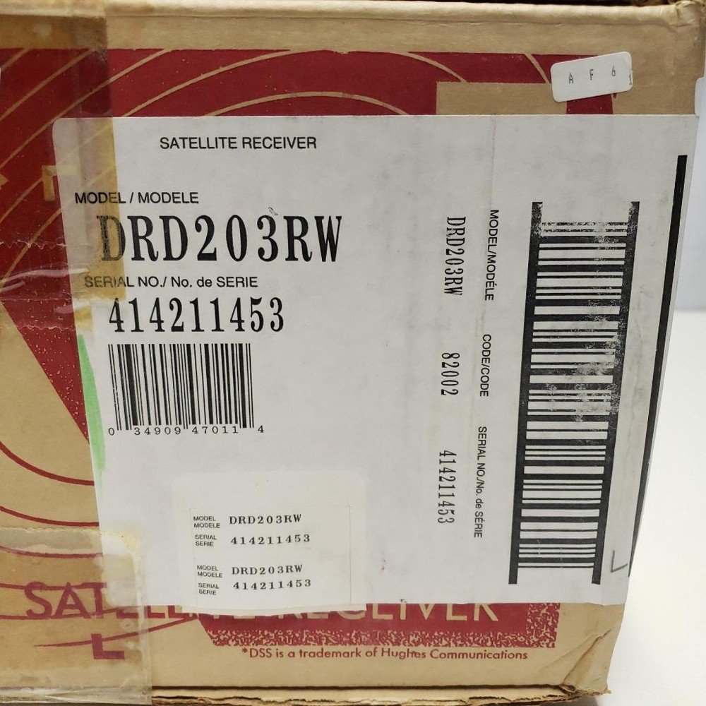 RCA DRD203RW DSS Digital Satellite TV Receiver