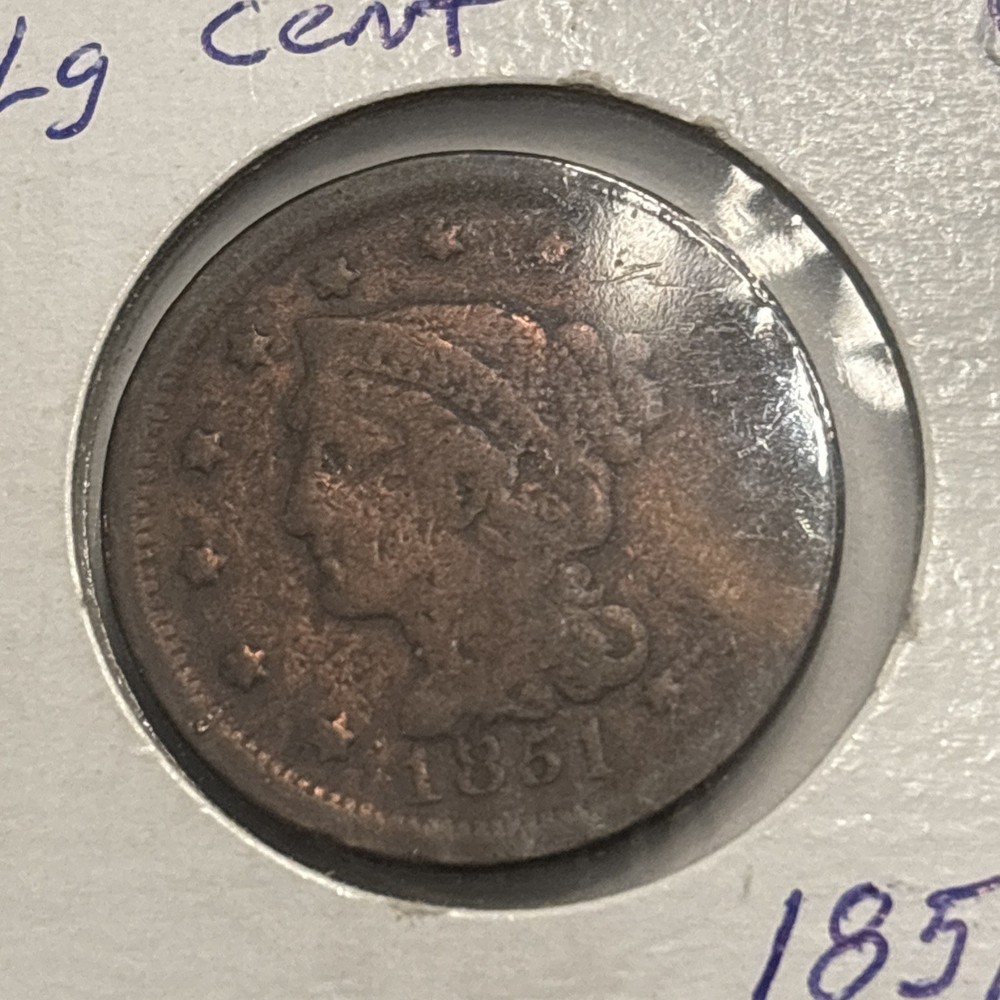 1851 large cent