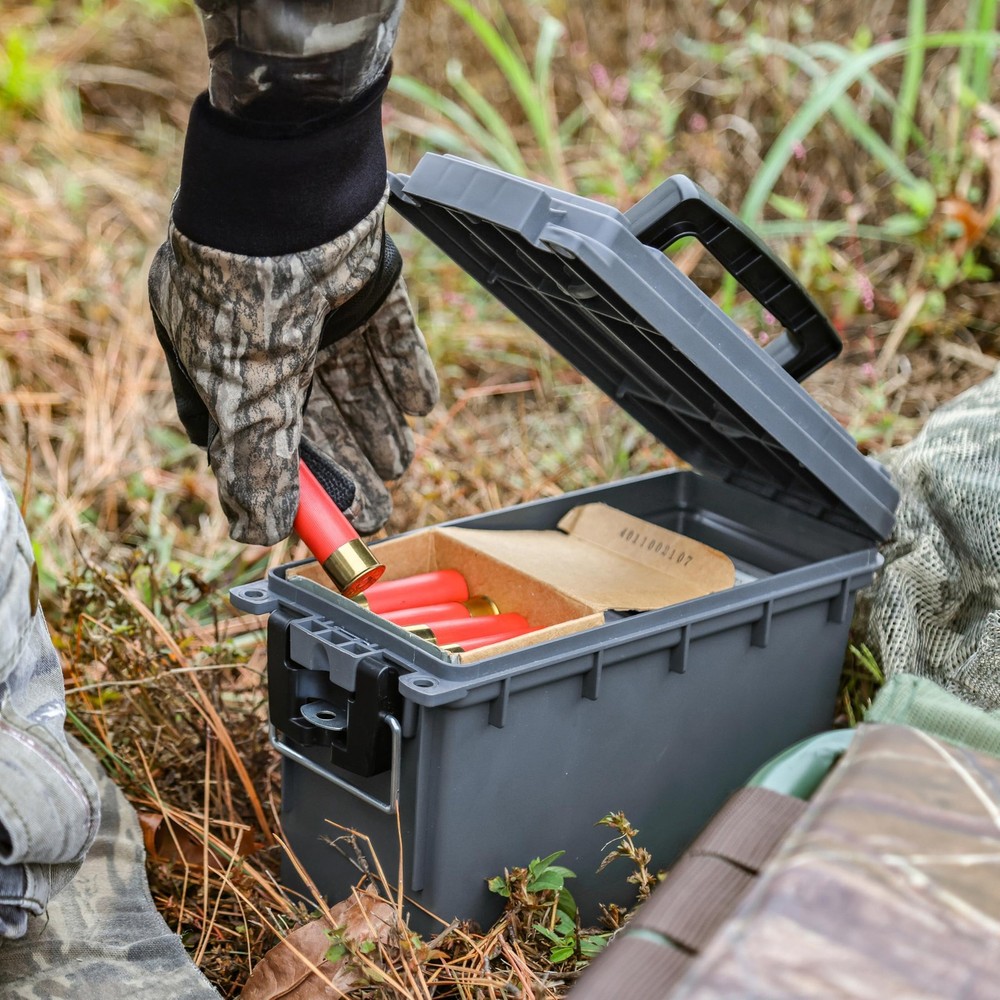Sheffield 12628 Ammo Storage Box, Stackable .30 Cal Standard Single, Gray