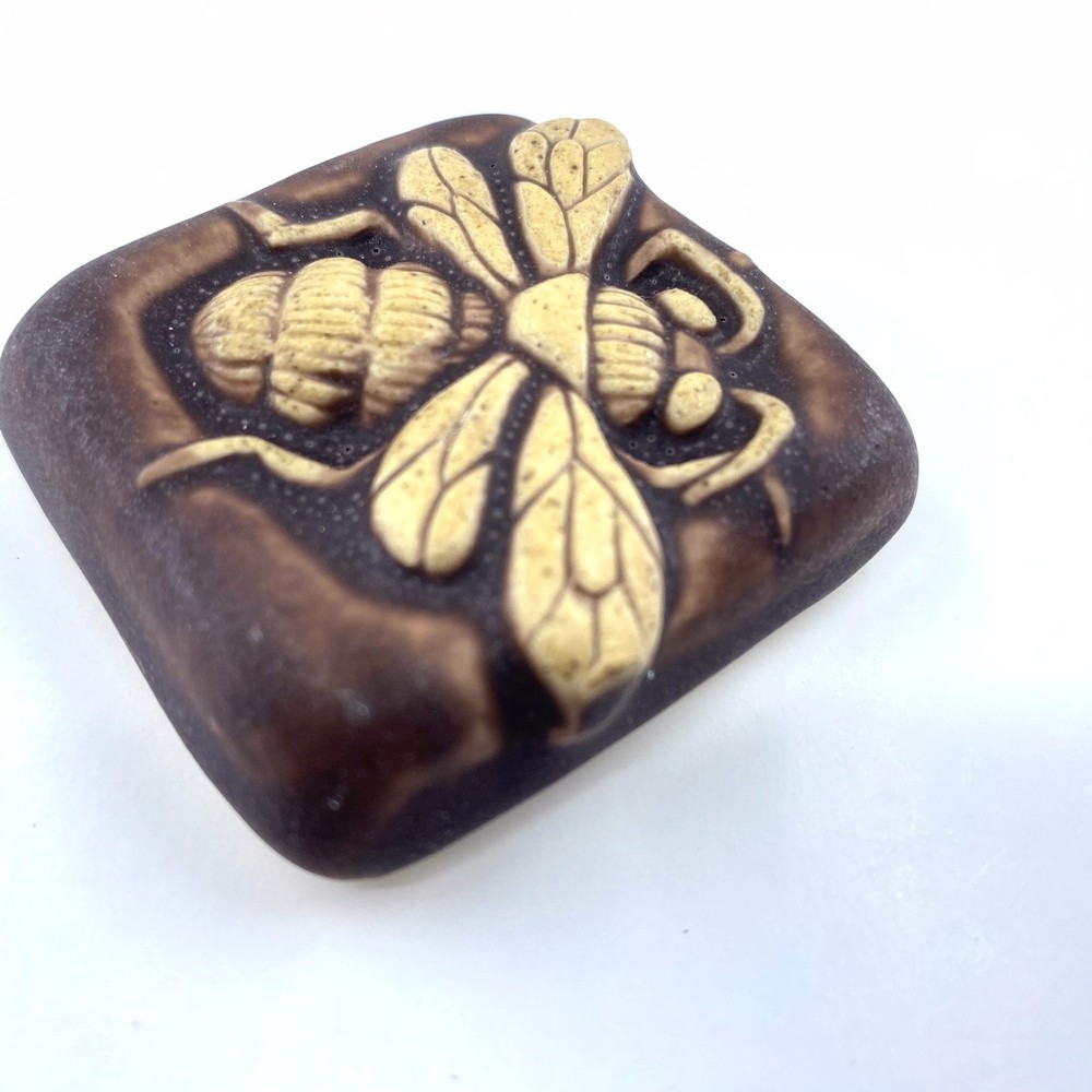 Bee 2x2” Ceramic Art Tile By Gretchen Kramp