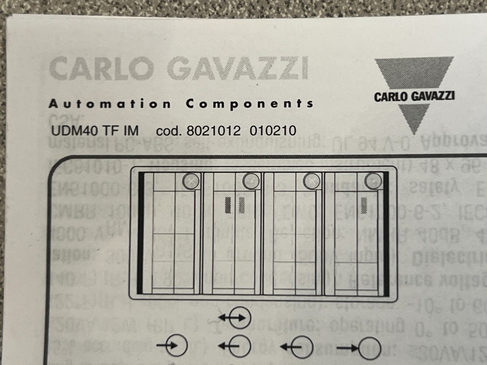 BD40 Carlo Gavazzi Digital Panel Meter – 4-Digit Multi-Color LED Display