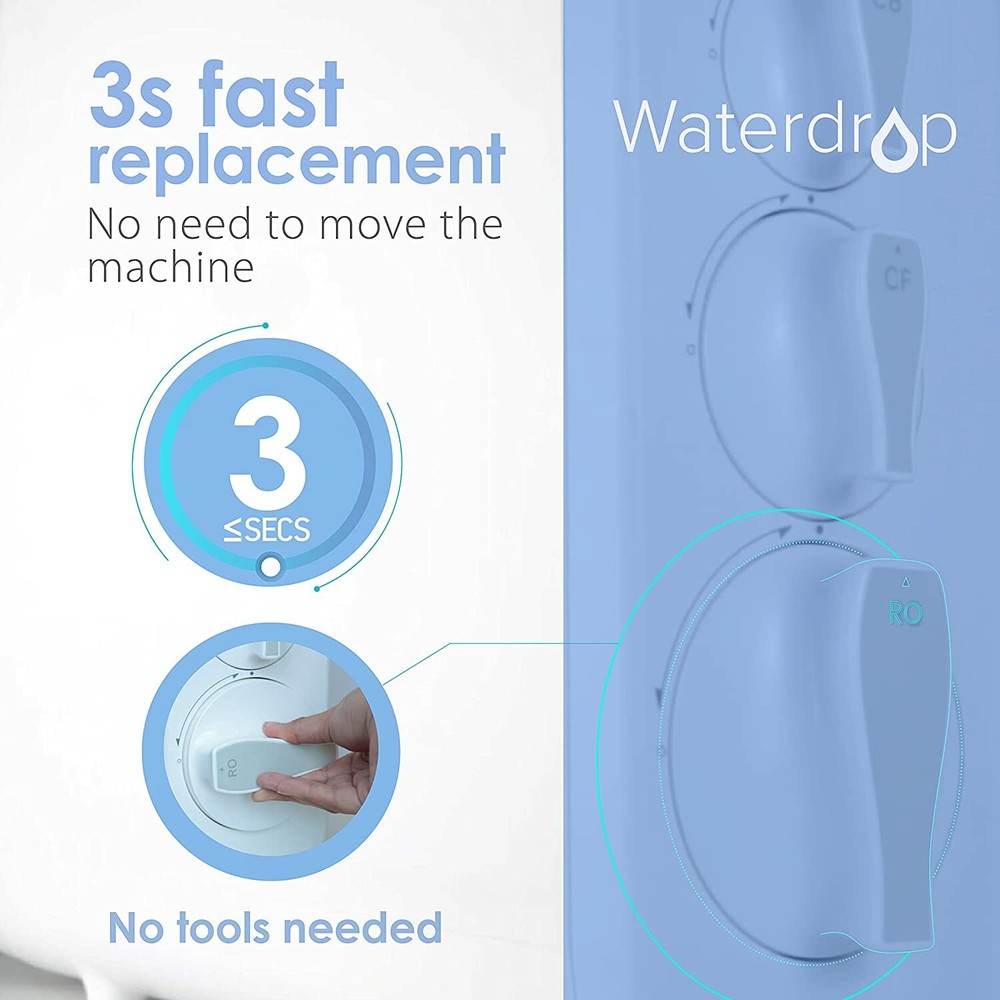 Waterdrop WD-G3-N2RO Filter, Replacement for WD-G3-W Reverse Osmosis System