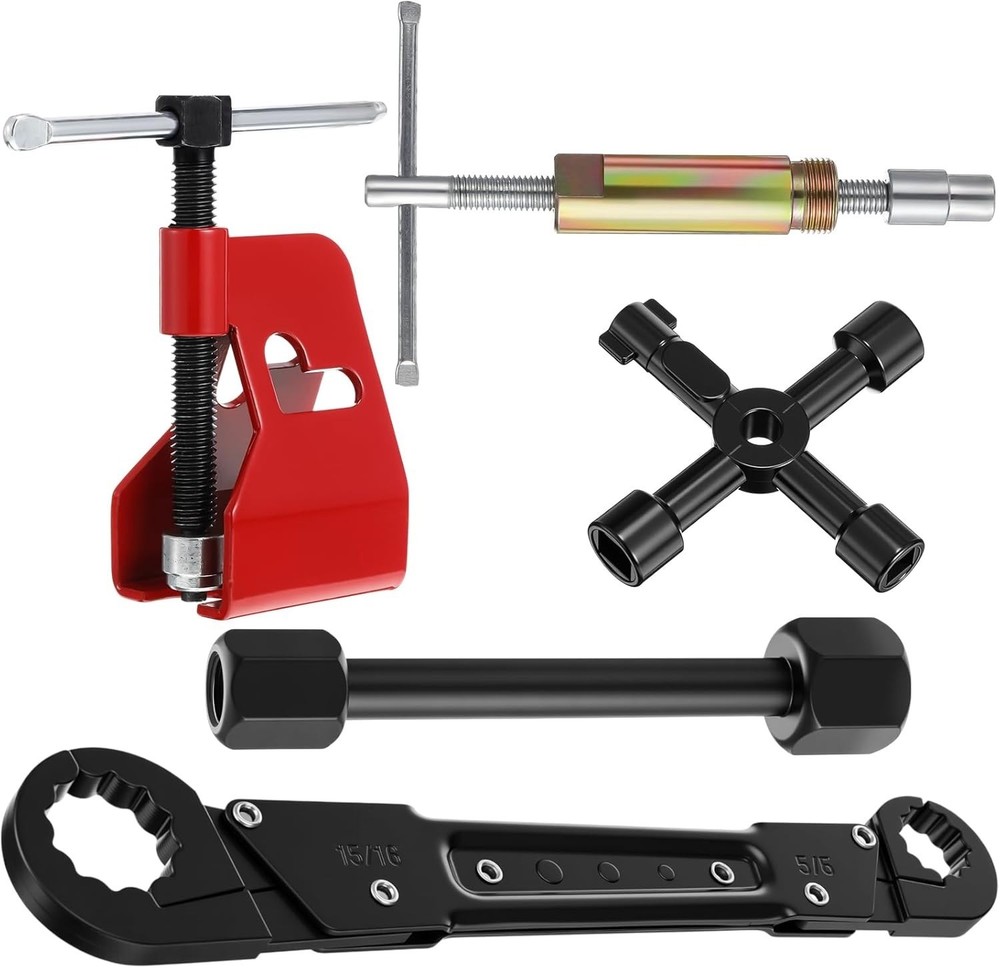 5 Pcs Angle Stop Wrench Kit Plumbing Tool, Compression Sleeve Puller